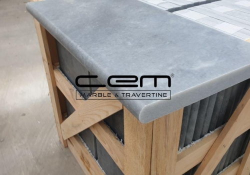 Blue Stone Marble Honed Bullnose 