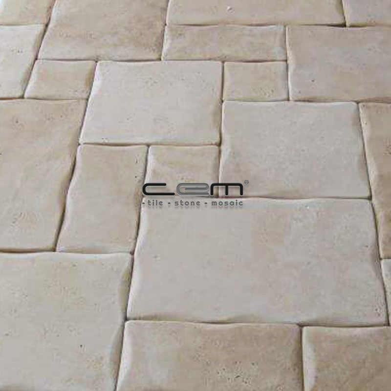 Classic Travertine Pillowed Wavy Edge Pattern Set