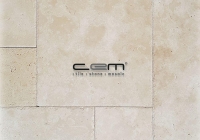 ivory travertine chiseled edge pattern set