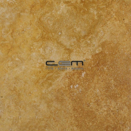 Gold Yellow Travertine Tile Filled Honed