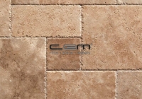 Mediterranean Walnut Travertine Chiseled Edge Pattern Set