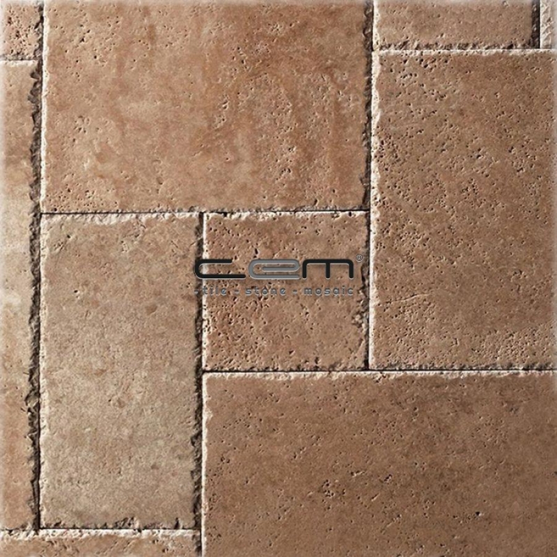 Noche Travertine Chiseled Edge Pattern Set