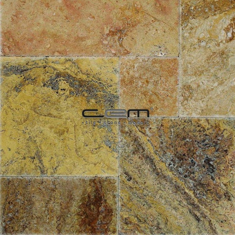 Scabas Travertine Chiseled Edge Pattern Set