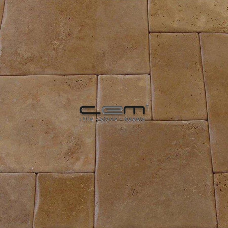 Noche Travertine Pillowed Wavy Edge Pattern Set