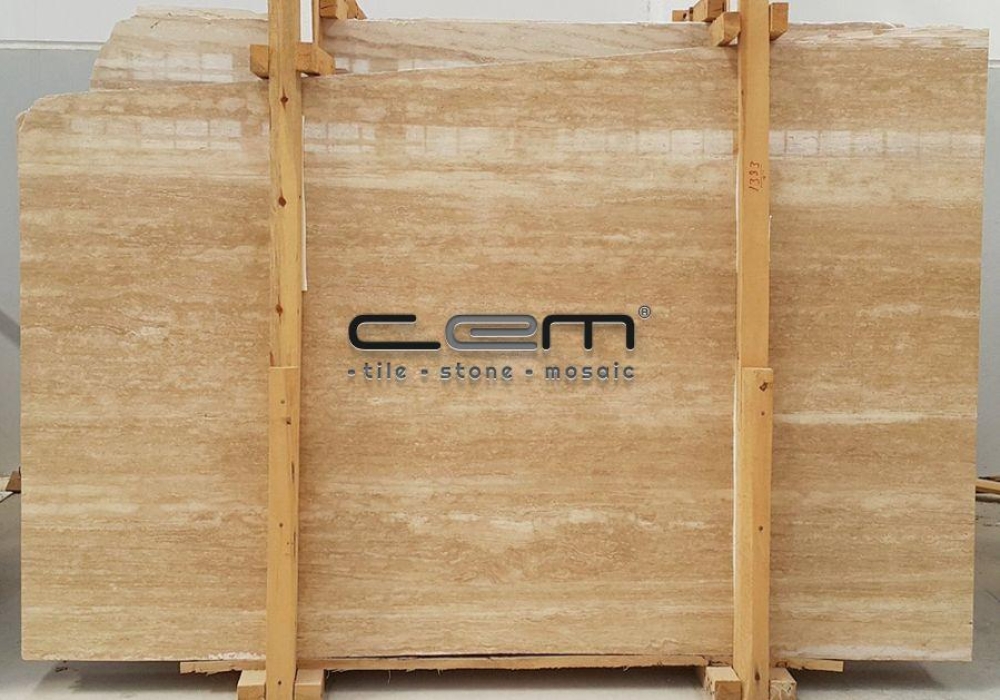 Classic Travertine Vein Cut Slab