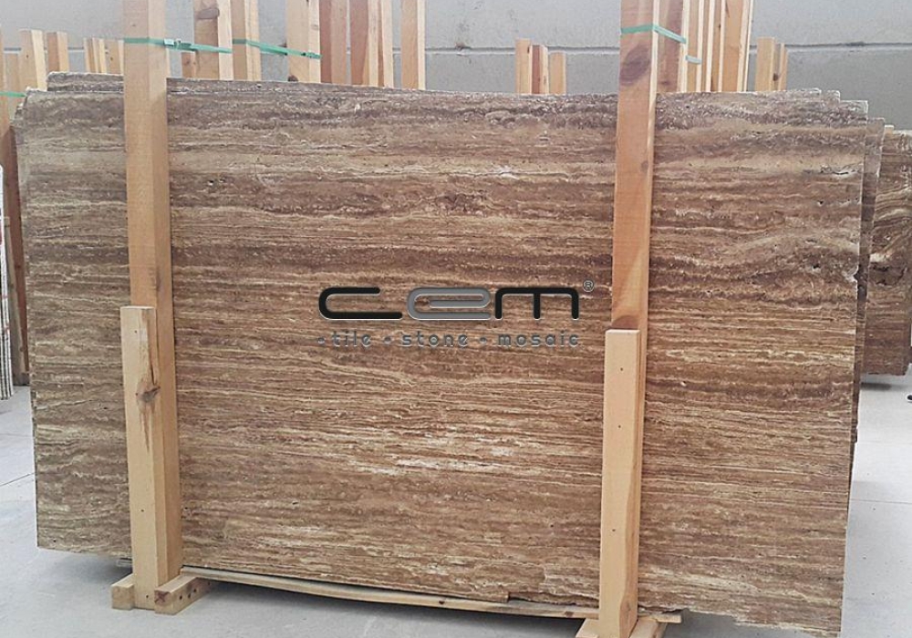 Noche Traverten Vein Cut Plaka