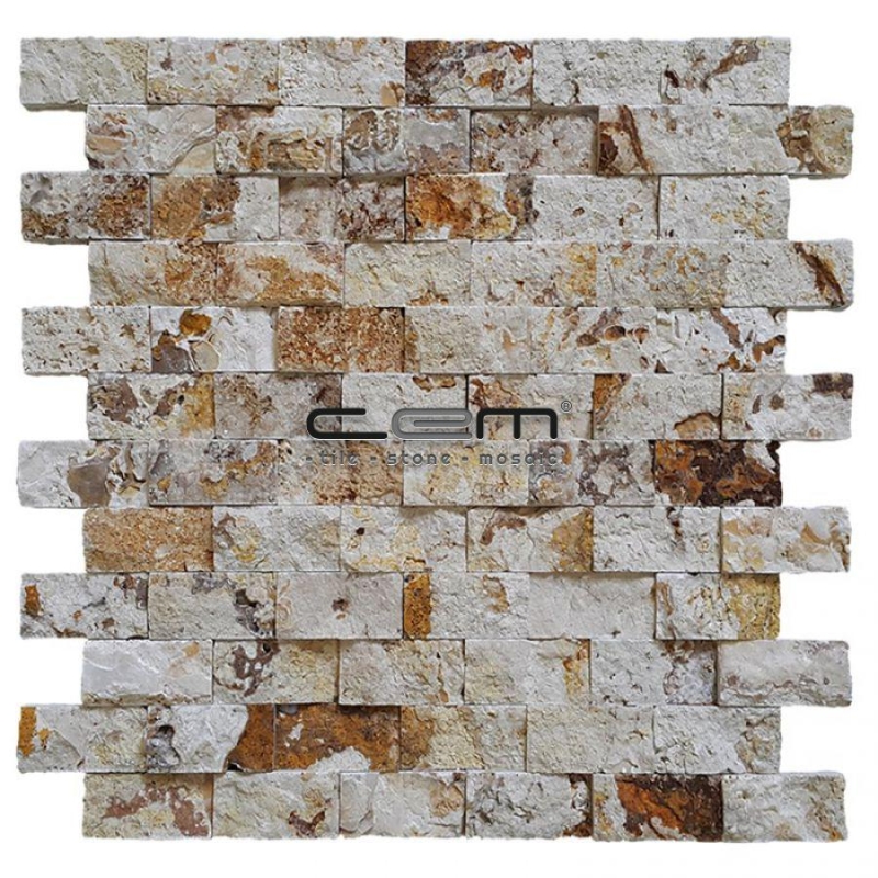 2,5x5cm Valencia Traverten Patlatma Mozaik