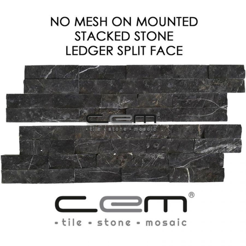 Siyah Mermer Filesiz Panel Patlatma Mozaik