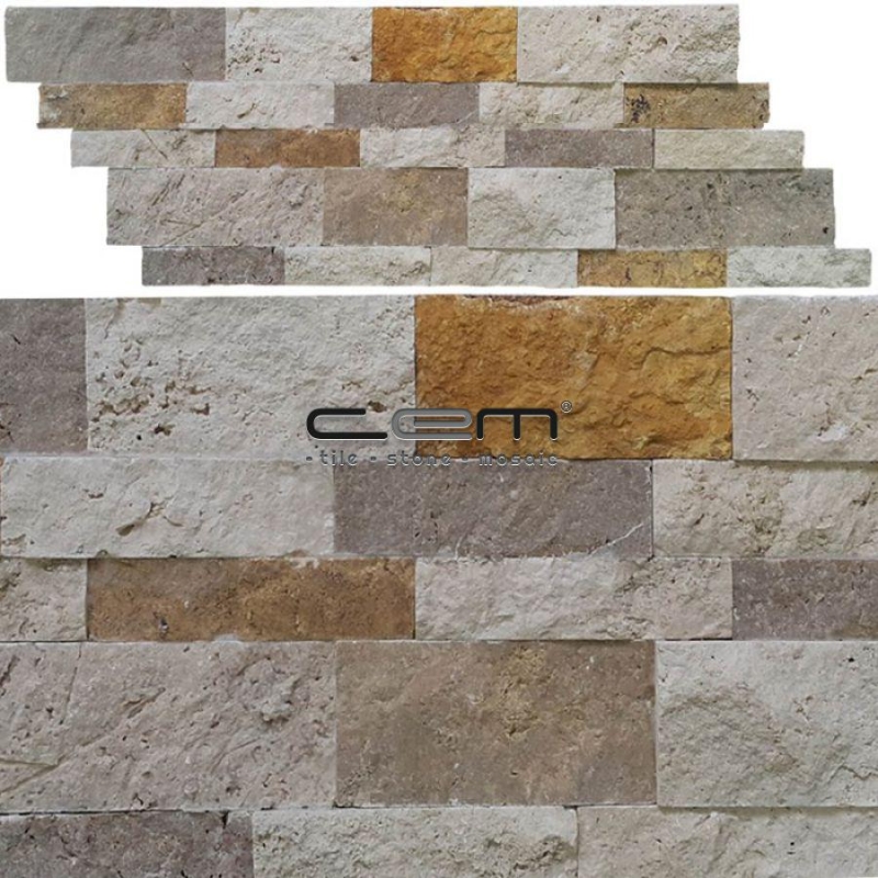 Mix Traverten Z Panel Patlatma Mozaik