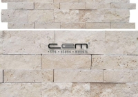 Light Traverten Panel Patlatma Mozaik