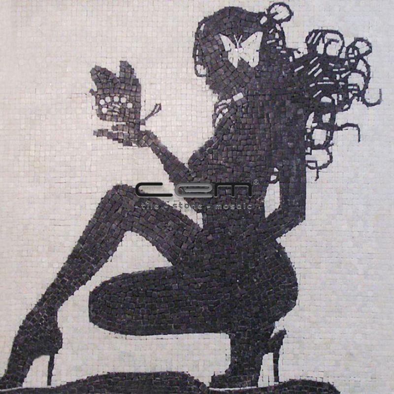 Butterfly Girl Art Mosaic