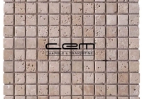 23mmx23mm Classic Traverten Eskitme Antik Mozaik
