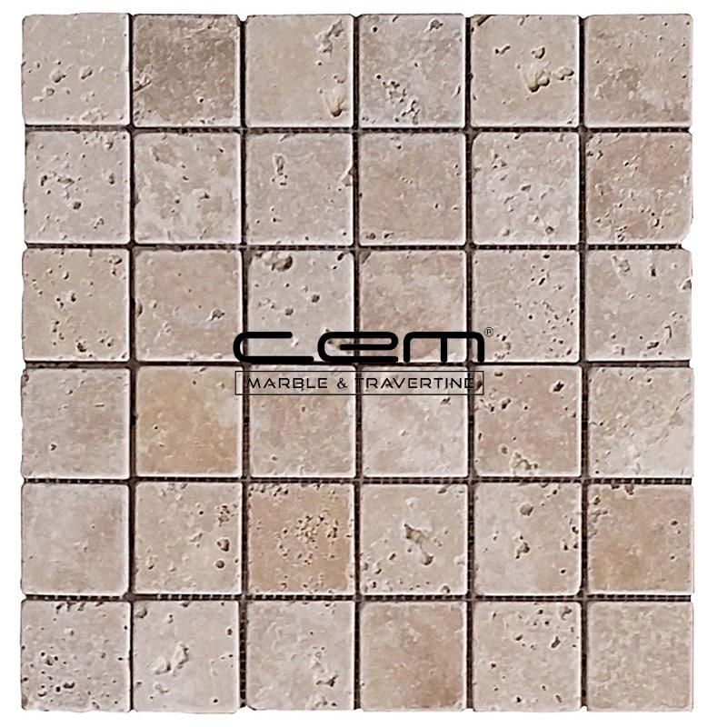 2x2 - 48mmx48mm Classic Traverten Eskitme Antik Mozaik