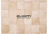 2x2 -48mmx48mm Classic Travertine Square Bambu Mosaic