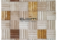 2X2 - 48mmx48mm Mix Travertine Special Baseboard Mosaic