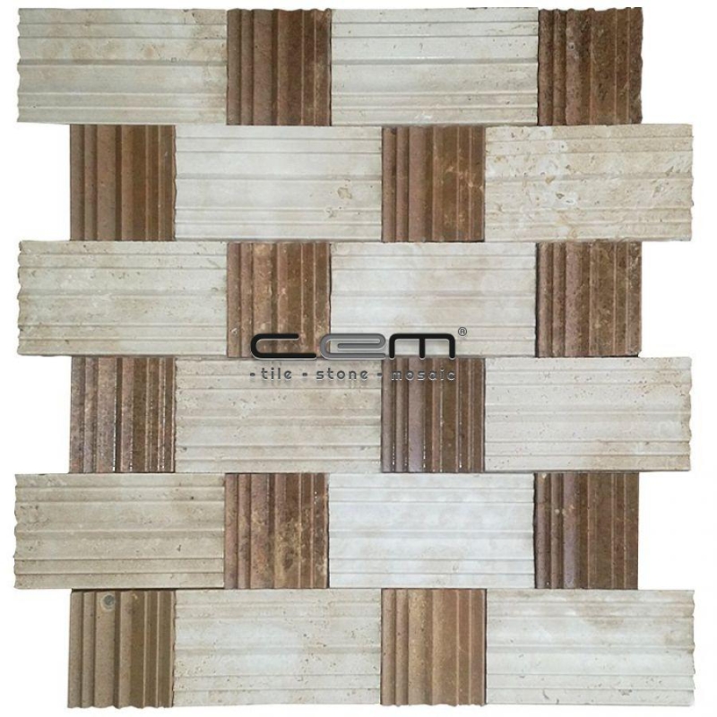 Classic-Noche Traverten Baseboard Mozaik