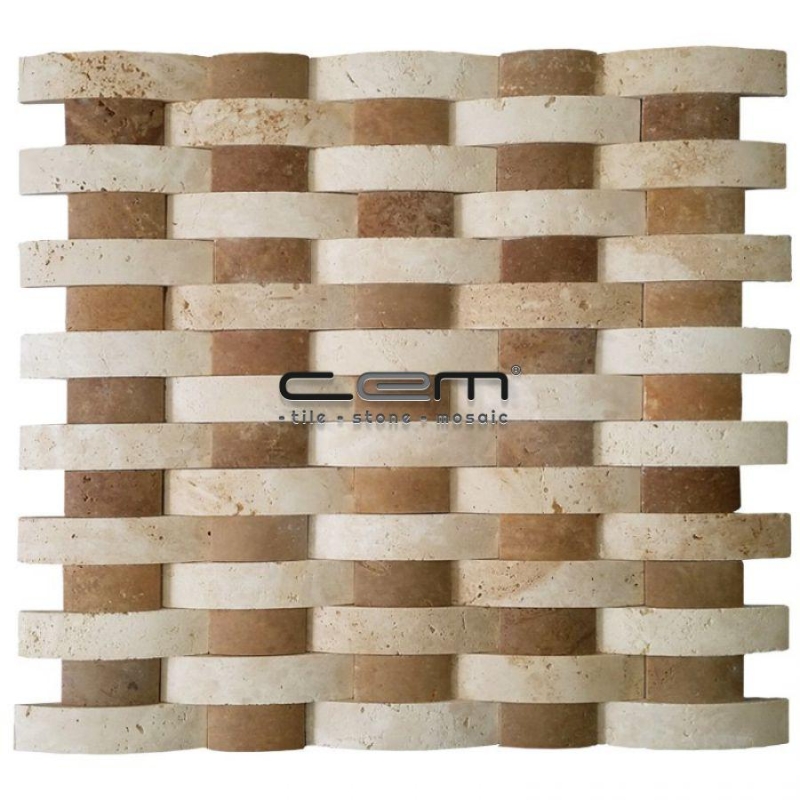 Classic Noche Traverten İnce Bambu Mozaik