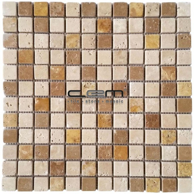 23mmx23mm Mix Traverten Eskitme Mozaik