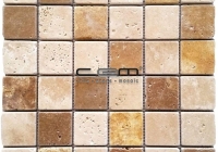 48mmx48mm Mix Traverten Eskitme Mozaik