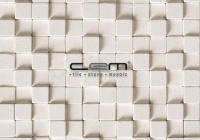 1x1 - 23mmx23mm Limestone Cubic Tumbled Mosaic