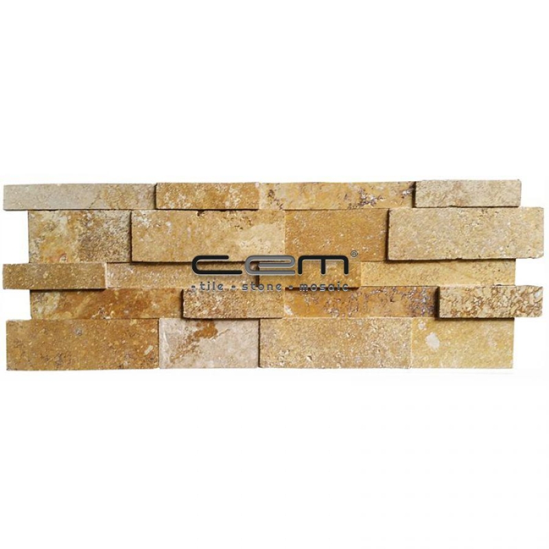 Sarı Traverten 3D Kubik Panel Mozaik