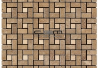 Noche Ivory Traverten Mini Target Eskitme Mozaik