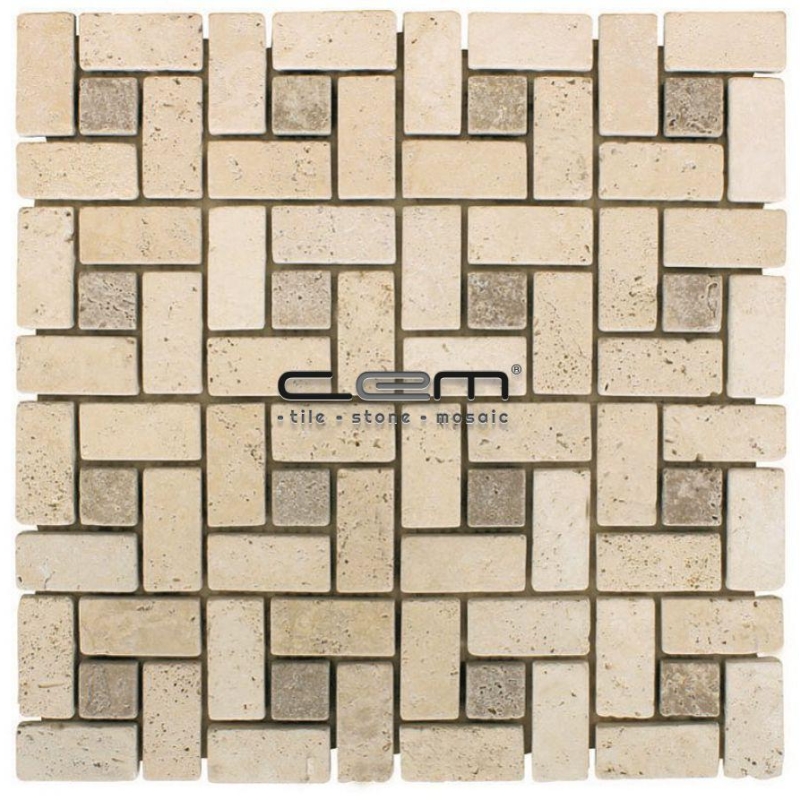 Ivory Noche Traverten Target Eskitme Mozaik