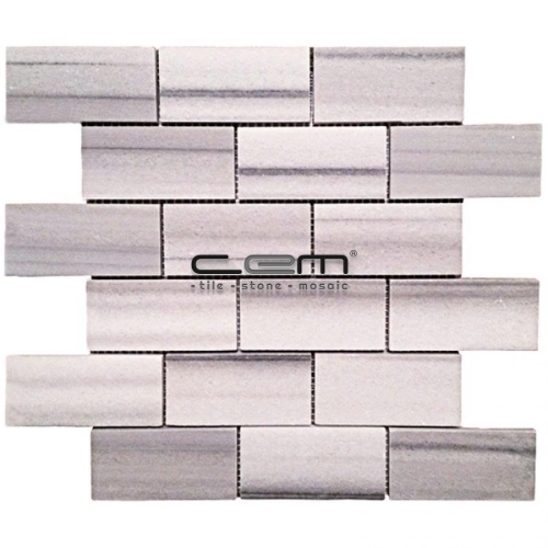 48mmx100mm Marmara Beyaz Cilalı Mozaik