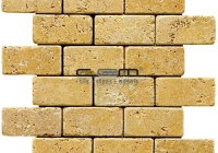 48mmx100mm Sarı Traverten Eskitme Mozaik
