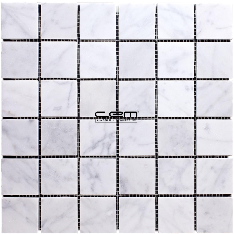 48mmx48mm Mugla Beyaz Mermer Cilalı