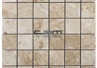 2x2 - 48mmx48mm Cappuccino Marble Polished Mosaic