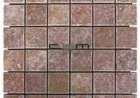 2x2 - 48mmx48mm Noche Travertine Tumbled Mosaic