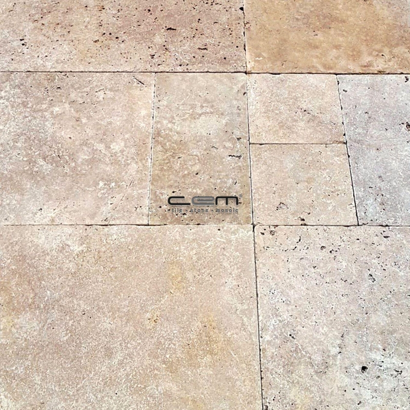 Walnut Traverten Eskitme Pattern Set Paver
